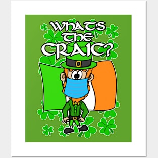 What's The Craic St Patricks Day Leprechaun Irish Posters and Art